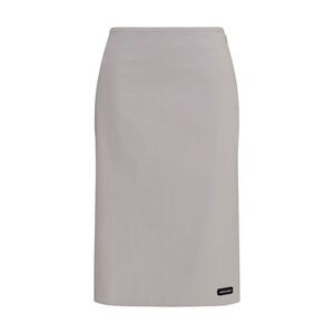 Miu Miu Gray Cotton Midi Women's Skirt